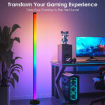⁦Lampadaire d’Angle LED RGB à Intensité Variable – مصباح ملون للديكور⁩ - الصورة ⁦3⁩
