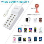 ⁦Station de charge USB avec multiprise 12 ports charge rapide – مقبس طاقة متعدد المنافذ⁩ - الصورة ⁦4⁩