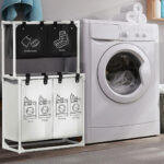 ⁦Grand Panier à Linge 4 Compartiments pour Ranger les Vêtements –⁩ - الصورة ⁦7⁩
