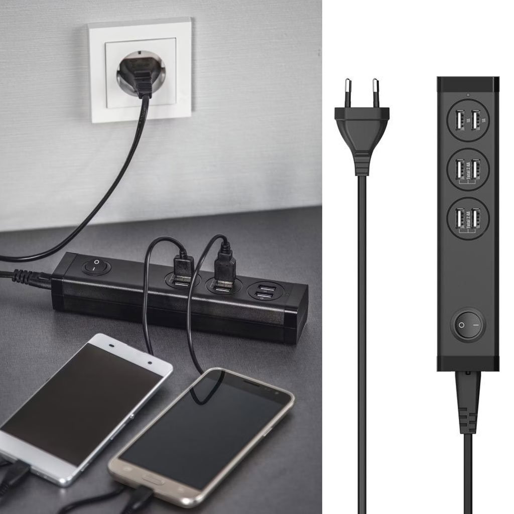 Uniross-cnc-1.jpg Uniross Station de charge Multi-appareils 6 ports USB A – مقبس طاقة متعدد المنافذ - الصورة 1