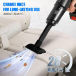 ⁦Aspirateur de voiture à main 21 000 Pa sans fil avec batterie rechargeable⁩ - الصورة ⁦5⁩