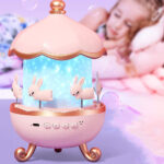 ⁦Projecteur ciel étoilé lapins rotation à 360° pour chambre d’enfants – جهاز تنويم الأطفال برسومات ملونة⁩ - الصورة ⁦5⁩