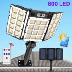 Lampes Solaires Extérieure Super lumineuse avec 3 Panneaux 800LED et Télécommande – مصباح خارجي بالطاقة الشمسية مع يد تحكم