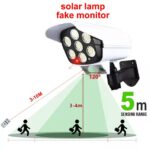 ⁦Projecteur Mural Solaire Forme Camera Détecteur De Mouvement⁩ - الصورة ⁦2⁩