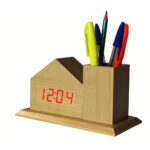 ⁦Digital Wooden Clock Sound Control VST-879⁩ - الصورة ⁦2⁩