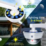 ⁦Lampe de Surveillance extérieure solaire Anti-vol, capteur de mouvement PIR à Induction humaine⁩ - الصورة ⁦10⁩