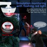⁦Lampe de Surveillance extérieure solaire Anti-vol, capteur de mouvement PIR à Induction humaine⁩ - الصورة ⁦3⁩