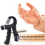 ⁦Kit de renforcement de la poignée (5 Pieces) entraîneur de force de préhension, entraînement de l'avant-bras, réglables, renforcement des doigts, anneau et balle anti-stress avec sac de transport مجموعة تقوية قبضة اليد (5 قطع)⁩ - الصورة ⁦5⁩