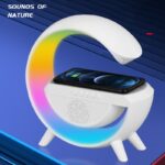 ⁦Lampe De Chevet RGB intelligente type Big G Wireless Charger / Speaker Bluetooth 5.2 HM-3201 | YN-2209⁩ - الصورة ⁦5⁩