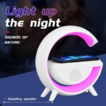⁦Lampe De Chevet RGB intelligente type Big G Wireless Charger / Speaker Bluetooth 5.2 HM-3201 | YN-2209⁩ - الصورة ⁦3⁩