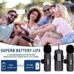 ⁦Microphone cravate sans fil 3 en 1 Plug and Play avec puce de réduction du bruit – ميكروفون لاسلكي⁩ - الصورة ⁦4⁩