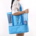 Sac de pique-nique en maille, compartiment Isotherme avec fermeture éclair