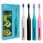 ⁦Brosse à Dents Électrique 4 Têtes Incluses Rechargeable et Étanche IPX7 – فرشاة أسنان كهربائية بأربعة رؤوس⁩ - الصورة ⁦4⁩