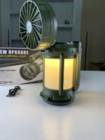 ⁦Lanterne de camping LED Rechargeable avec Ventilateur et 4 modes d’éclairage – مصباح ومروحة محمولة⁩ - الصورة ⁦9⁩
