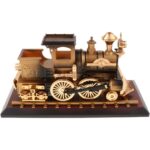 ⁦Boîte à Musique Locomotive Mobile en Bronze – علبة موسيقى قاطرة متحركة⁩ - الصورة ⁦3⁩