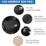 ⁦Housse fine pour Accoudoir de voiture en cuir avec 2 sacs de rangement - وسادة مسند الذراع في السيارة⁩ - الصورة ⁦4⁩