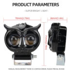⁦Lumière de hibou antibrouillard LED pour la moto 1Pcs – مصباح دراجات نارية عالي السطوع⁩ - الصورة ⁦4⁩