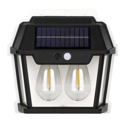 Applique murale solaire étanche pour petite maison, fil Rett à induction, lumière chaude, cour, villa, jardin, extérieur