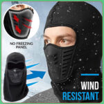 ⁦Pack Moto Hiver Cagoule Excefore en Polaire + Gants Pro Biker respirants avec protections antidérapantes⁩ - الصورة ⁦4⁩