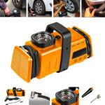 Compresseur d’aire a double adaptateur 220v/12v- 200psi - Orange