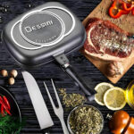 ⁦Poêle Dessini made in italy grill double face 36cm – مقلاة مزدوجة جودة أصلية⁩ - الصورة ⁦7⁩