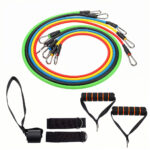 ⁦Cordes élastiques de musculation Ensemble de bandes pour sport 11Pcs (5Kg-45Kg) – طقم التدريب المنزلي⁩ - الصورة ⁦3⁩