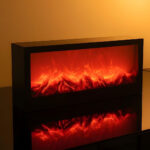 ⁦Cheminée LED décorative effet flammes forme rectangulaire⁩ - الصورة ⁦4⁩