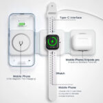 ⁦Chargeur magnétique sans Fil 65W 3 en 1 Chargement Rapide⁩ - الصورة ⁦5⁩