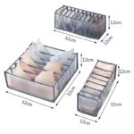 ⁦Organisateur de Sous-Vêtement Transparent 3PCS dans Tiroirs⁩ - الصورة ⁦11⁩