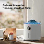 Diffuseur d'arôme de flamme à affichage numérique, brumisateur froid à ultrasons a 2 modes, 350ml, 1200mAh