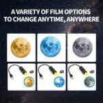 ⁦Projecteur de De La Terre Lunaire USB avec 3 disques⁩ - الصورة ⁦5⁩