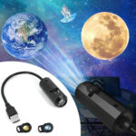 ⁦Projecteur de De La Terre Lunaire USB avec 3 disques⁩ - الصورة ⁦6⁩