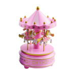 ⁦Carrousel Music Box Rotatif à 4 Chevaux Classique Melody⁩ - الصورة ⁦4⁩