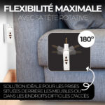 ⁦Pack 2 Multiprise Murale Plate Derrière Meuble avec USB – مقبس طاقة⁩ - الصورة ⁦4⁩