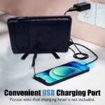 ⁦Réveil LED numérique Intelligent avec projection Et radio FM et téléphone charge USB⁩ - الصورة ⁦5⁩