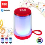 T&G Haut-parleur Bluetooth 5.3 à pulsation d'ambiance LED RGB