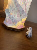 ⁦Lampe de lecture rotative portable en bois et papier Rechargeable à LED⁩ - الصورة ⁦9⁩