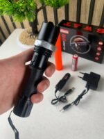 ⁦Lampe Torche LED SWAT Multifonction Zoom Réglable et 3 Modes d’Éclairage – مصباح يدوي قابل للشحن⁩ - الصورة ⁦9⁩