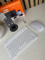 ⁦Combo clavier et souris avec support de téléphone compatible ( windows + ios + android )⁩ - الصورة ⁦9⁩