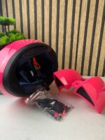 ⁦Casque de moto pour femme et fille avec oreilles de chat - خوذة احترافية للنساء⁩ - الصورة ⁦10⁩