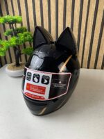 ⁦Casque de moto pour femme et fille avec oreilles de chat - خوذة احترافية للنساء⁩ - الصورة ⁦12⁩