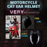 ⁦Casque de moto pour femme et fille avec oreilles de chat - خوذة احترافية للنساء⁩ - الصورة ⁦7⁩