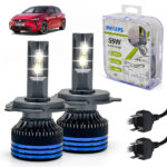 Kit Lampe de phare LED H4 Philips 6000K-16000LM Ultra Puissant - مصابيح إضاءة أمامية للسيارات