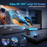 ⁦Projecteur portable Full HD HY320 Android 11 WiFi6 et Bluetooth 5.0 - جهاز عرض ذكي⁩ - الصورة ⁦6⁩