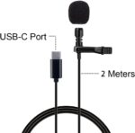 ⁦Microphone cravate professionnel USB-C de 2 m à condensateur sphérique - ميكروفون جودة صوت احترافية كابل بطول 2 متر⁩ - الصورة ⁦7⁩