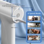 ⁦Pistolet de massage pour soulager la douleur 6 vitesses 4 têtes LM-810T - جهاز تدليك بعدة رِؤوس⁩ - الصورة ⁦7⁩