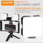 ⁦Kit de création de contenu 5 en 1 double éclairage avec microphone haute définition - طقم صناعة المحتوى 5 في 1⁩ - الصورة ⁦5⁩