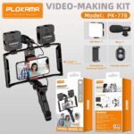 ⁦Kit de création de contenu 5 en 1 double éclairage avec microphone haute définition - طقم صناعة المحتوى 5 في 1⁩ - الصورة ⁦3⁩