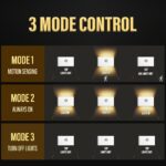 ⁦Smart Applique murale LED intelligente à détecteur de mouvement rechargeable 2Pcs - طقم مصباحين لإضاءة الممرات⁩ - الصورة ⁦7⁩