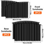 ⁦Rideaux Fenêtre de Voiture Accordéon Magnétiques 4Pcs - ستائر السيارات مغناطيسية⁩ - الصورة ⁦4⁩